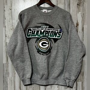 Vintage Green Bay Packers 2004‎ Champions Crewneck Medium